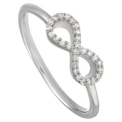 LB Exclusive 14K White Gold 0.10 ct Diamond Infinity Ring LB Exclusive 14K White Gold 0.10 ct Diamond Infinity Ring