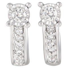 LB Exclusive Pendientes de diamantes de 0,10 ct en oro blanco de 14 quilates