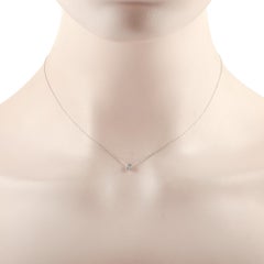 Lb Exclusive 14k White Gold 0.10 Carat Diamond Necklace