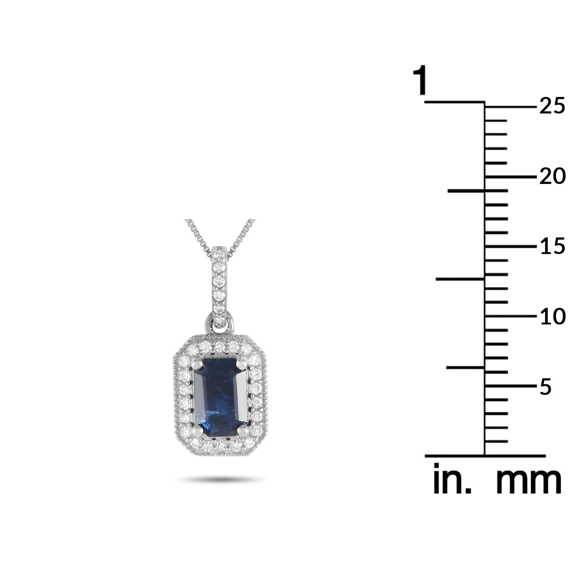 LB Exclusive 14K White Gold 0.10ct Diamond Pendant Necklace PD4-16050WSA In New Condition For Sale In Southampton, PA