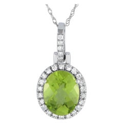 LB Exclusive Collier pendentif PD4-15500 WPE en or blanc 14 carats avec diamants 0,13 carat