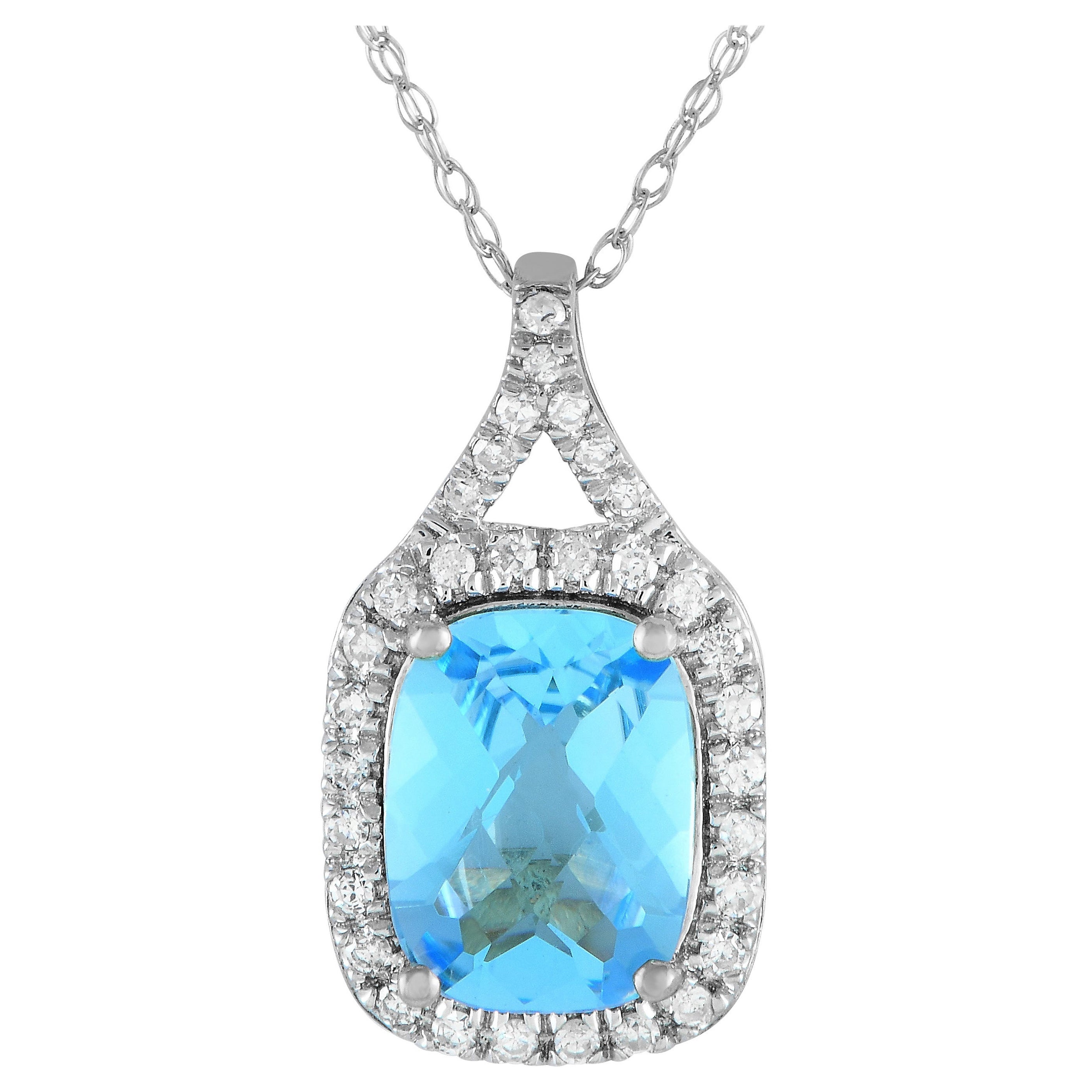 LB Exclusive 14K Weißgold 0,13ct Anhänger Halskette PD4-15472WAQ PD4-15472WBT