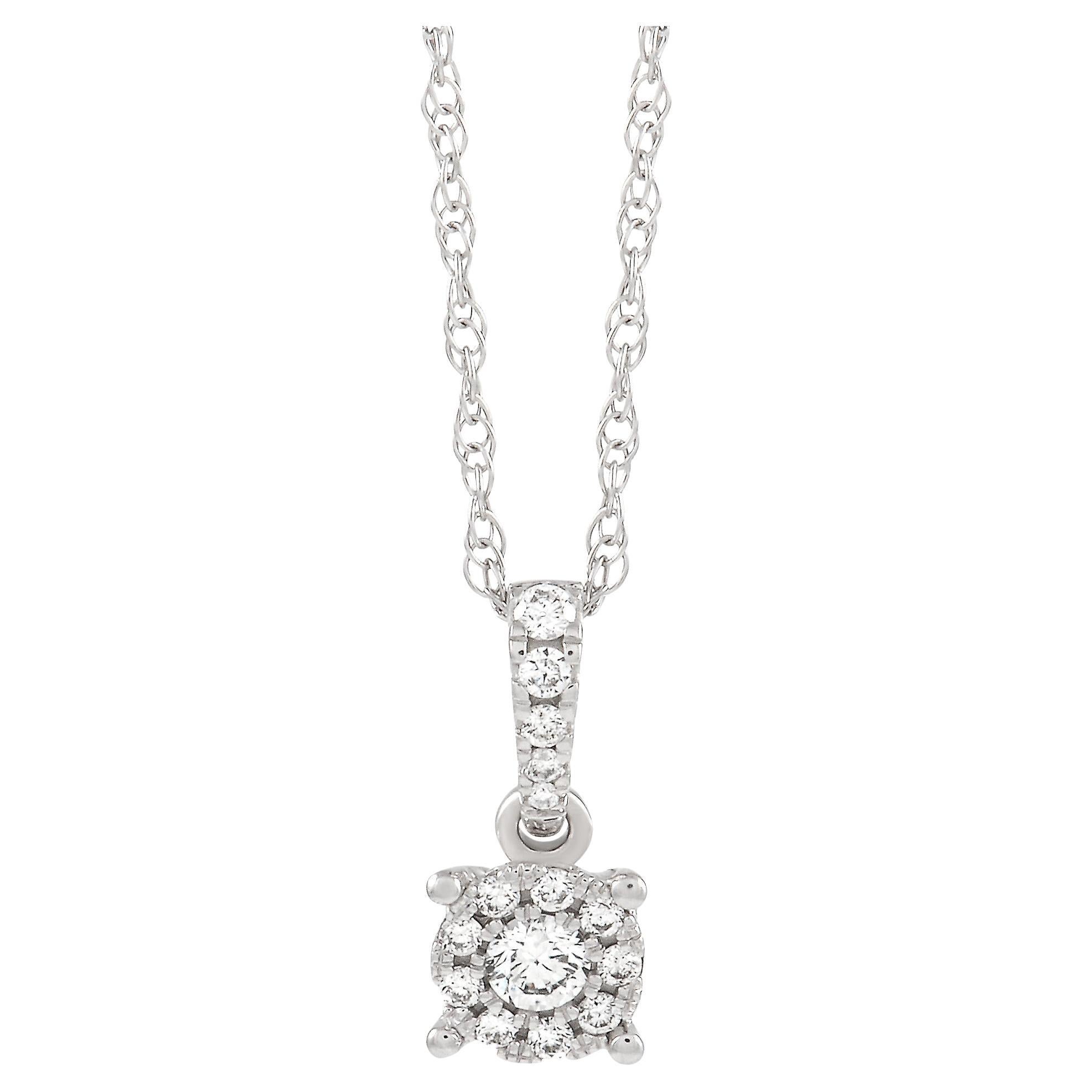 Beverly Hills Elegance 14K Gold 0.40ctw Diamond Zodiac Pendant w/ 16