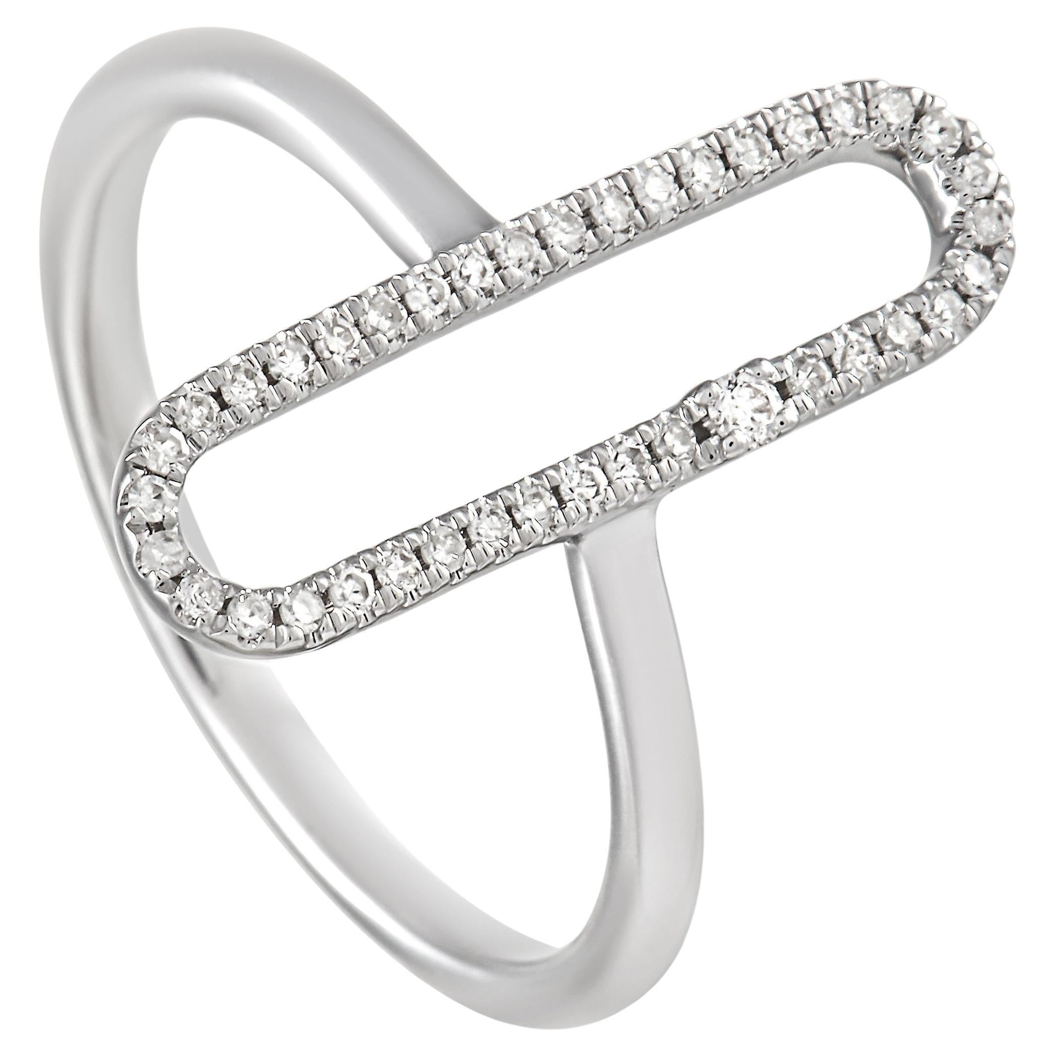 LB Exclusive 14K White Gold 0.15 ct Diamond Ring For Sale