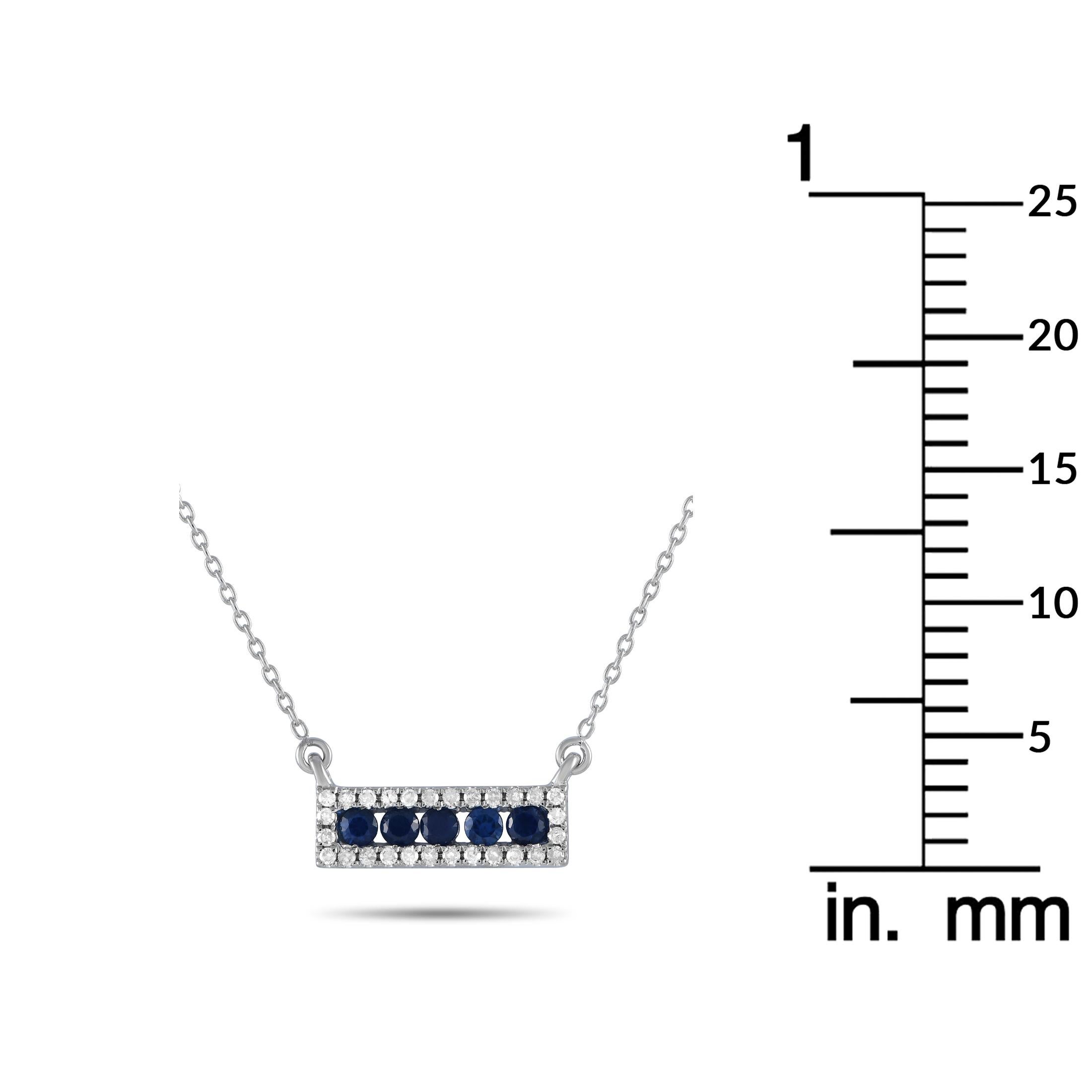 LB Exclusive 14K White Gold 0.15ct Diamond Pendant Necklace NK4-14783WSA In New Condition For Sale In Southampton, PA