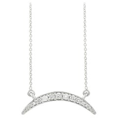 LB Exclusive Collier en or blanc 14 carats avec diamants 0,16 carat