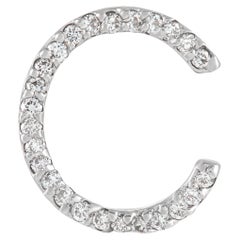 LB Exclusive 14K White Gold 0.17 Ct Diamond "C" Initial Pendant