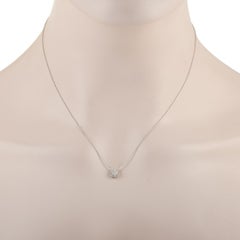 LB Exclusive 14 Karat White Gold 0.18 Carat Diamond Necklace