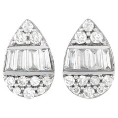 LB Exclusive 14K White Gold 0.20ct Diamond Pear Stud Earrings