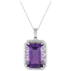 LB Exclusive 14K White Gold 0.20ct Diamond Pendant Necklace PD4-15513WAM