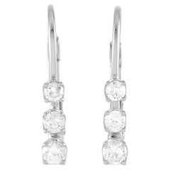 LB Exclusive Boucles d'oreilles en or blanc 14K avec 0,25 ct de diamant