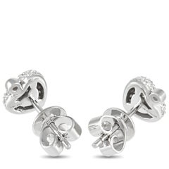 LB Exclusive 14K White Gold 0.25 Ct Diamond Heart Earrings