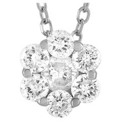 Collier exclusif en or blanc 14 carats avec diamants de 0,25 carat