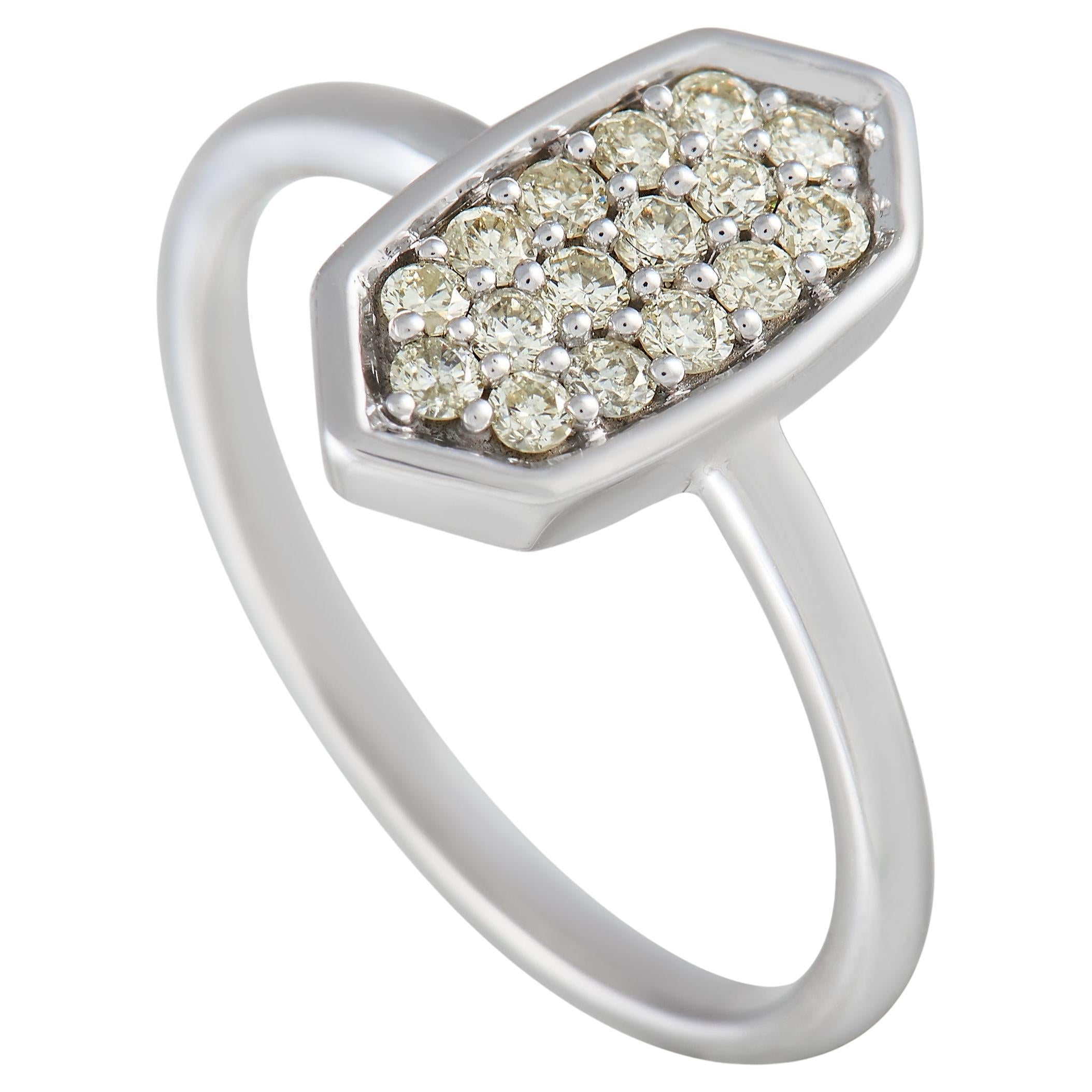 LB Exclusive 14K White Gold 0.31 ct Diamond Ring For Sale