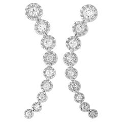 LB Exclusive 14k White Gold 0.33 Carat Diamond Climber Earrings