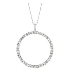 LB Exclusive Collier en or blanc 14 carats avec diamants 0,33 carat