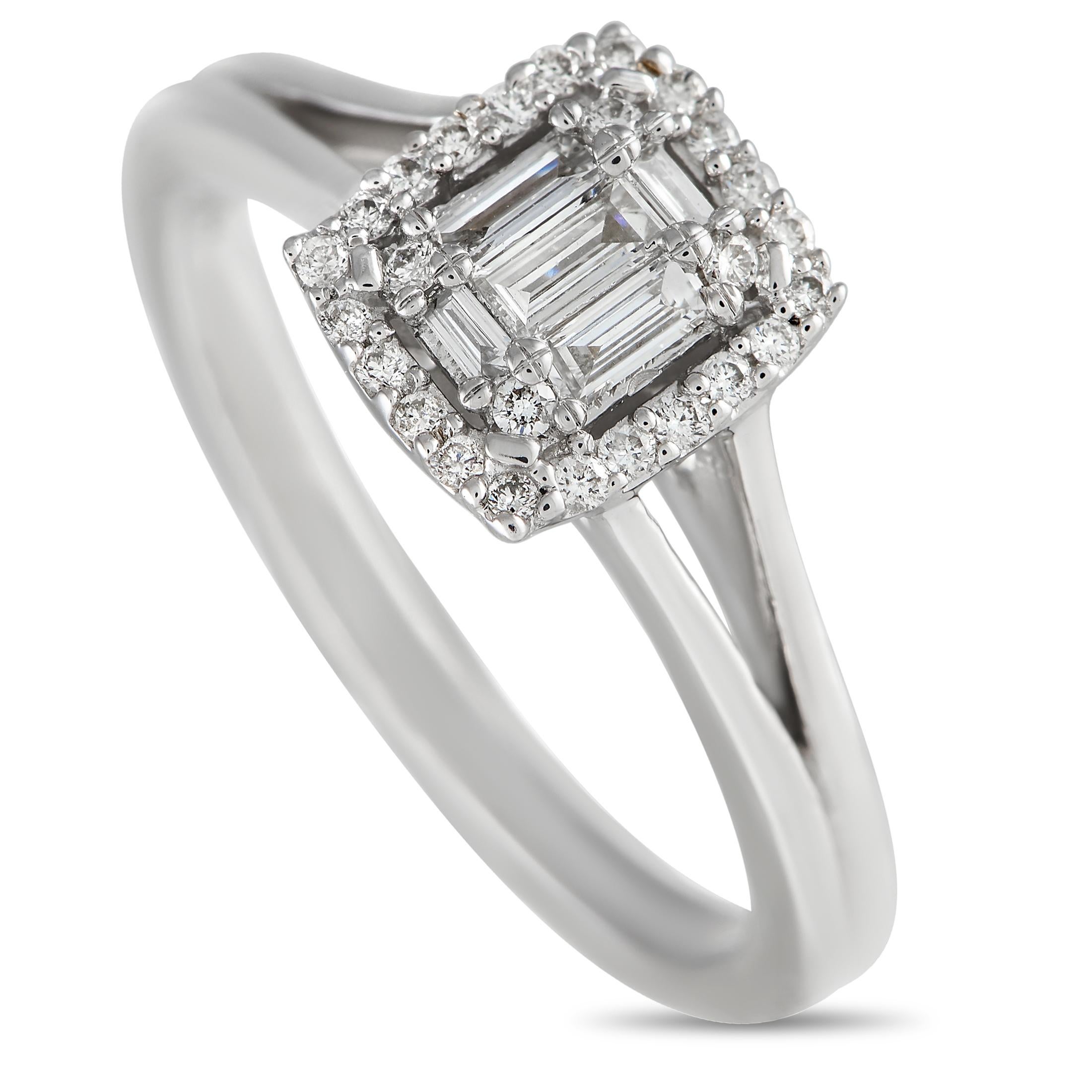 LB Exclusive 14k White Gold 0.33 Carat Diamond Ring In New Condition In Southampton, PA