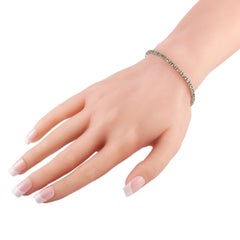 LB Exklusives Armband aus 14 Karat Weißgold mit 0,38 Karat Diamanten und Saphiren