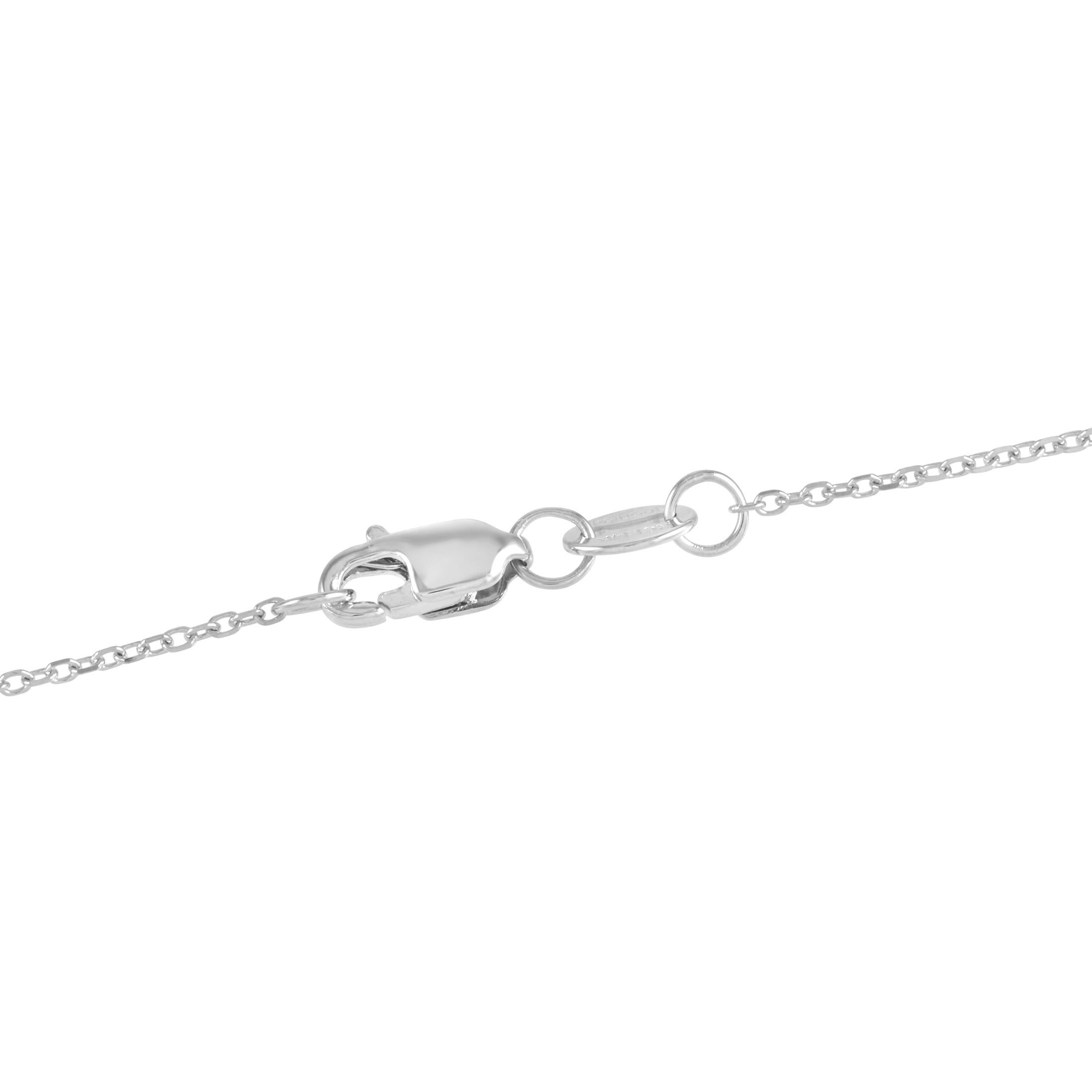 LB Exklusive 14k Weißgold-Halskette mit ineinandergreifenden Kreisen und 0::39 Karat Diamanten (Rundschliff)