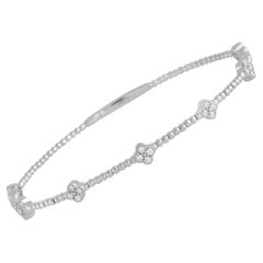 LB Exclusive 14K White Gold 0.45 Ct Diamond Bangle Bracelet