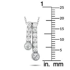 LB Exclusive 14k Weißgold 0,50 Karat Diamant-Anhänger Halskette