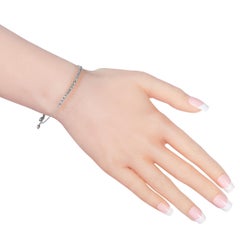 LB Exklusives Armband aus 14 Karat Weißgold mit 0,50 Karat Diamanten