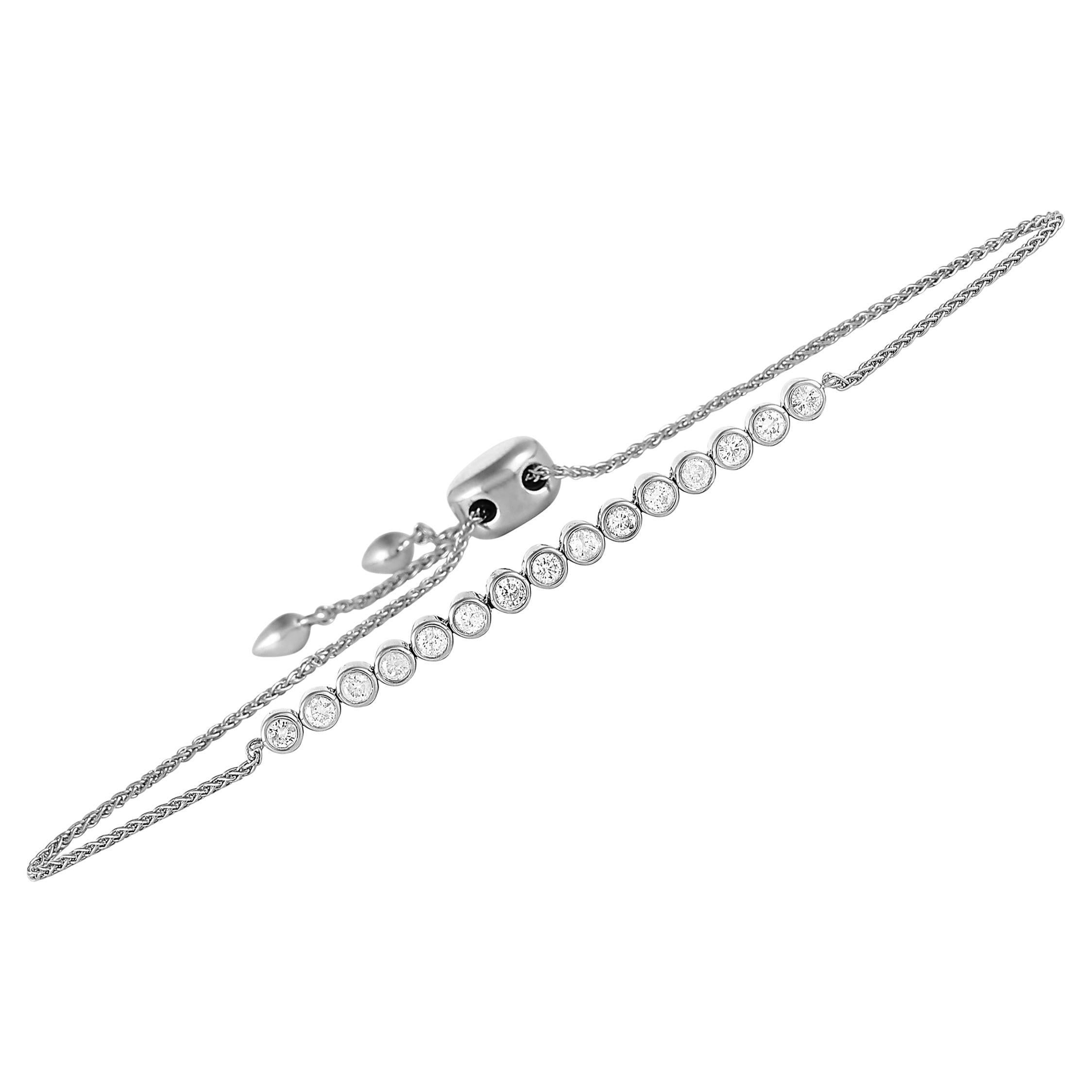 LB Exclusive 14K White Gold 0.50 Ct Diamond Bracelet For Sale