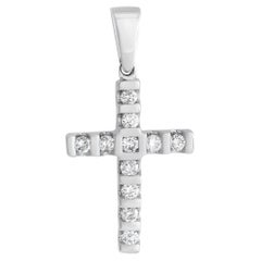 LB Exclusive 14K White Gold 0.50 ct Diamond Cross Pendant