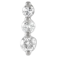 LB Exclusive Pendentif en or blanc 14 carats avec diamants 0,50 carat