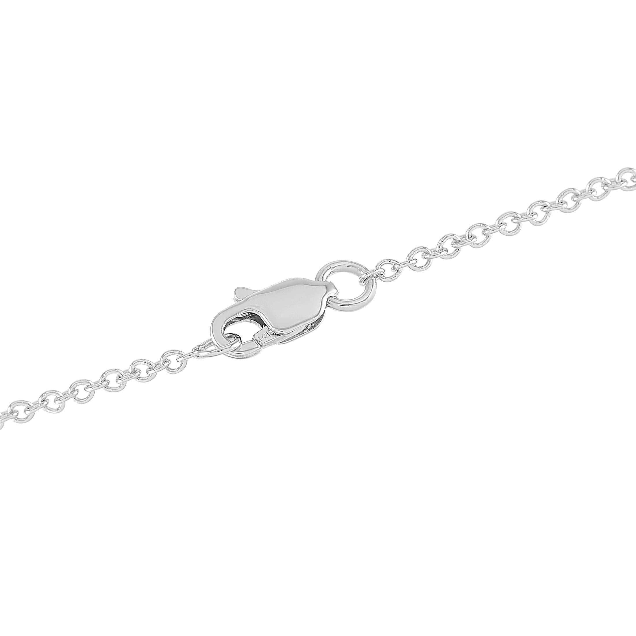 Taille ronde LB Exclusive Bracelet en or blanc 14 carats avec diamants de 0,50 carat en vente