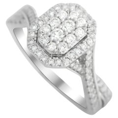 LB Exclusive 14k White Gold 0.50 Carat Diamond Twist Ring