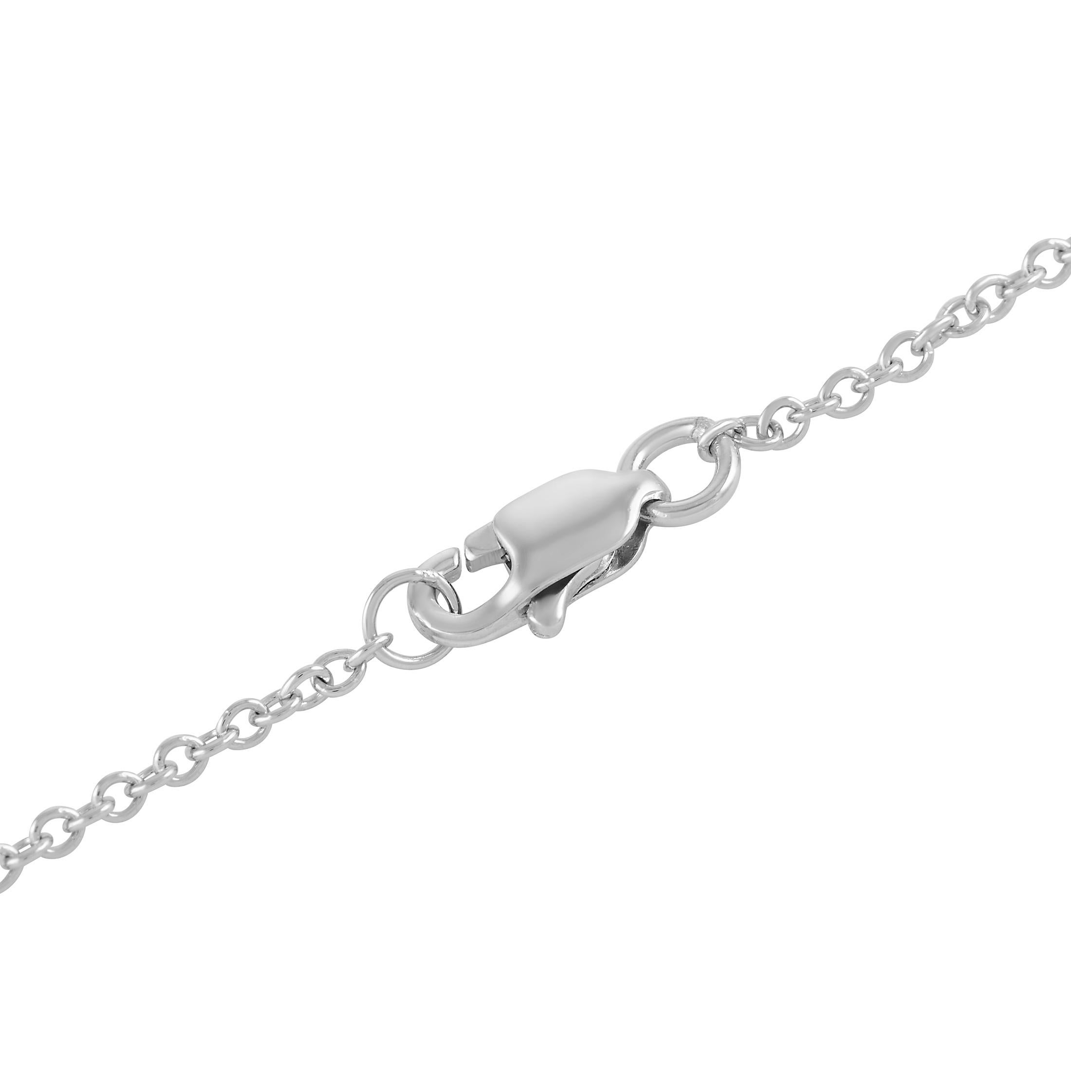 Taille ronde LB Exclusive Bracelet en or blanc 14 carats avec diamants 0,55 carat en vente