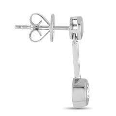 LB Exclusive 14 Karat White Gold 0.58 Carat Diamond Earrings