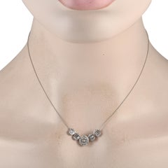 LB Exclusive 14K White Gold 0.60ct Diamond Necklace PN14836