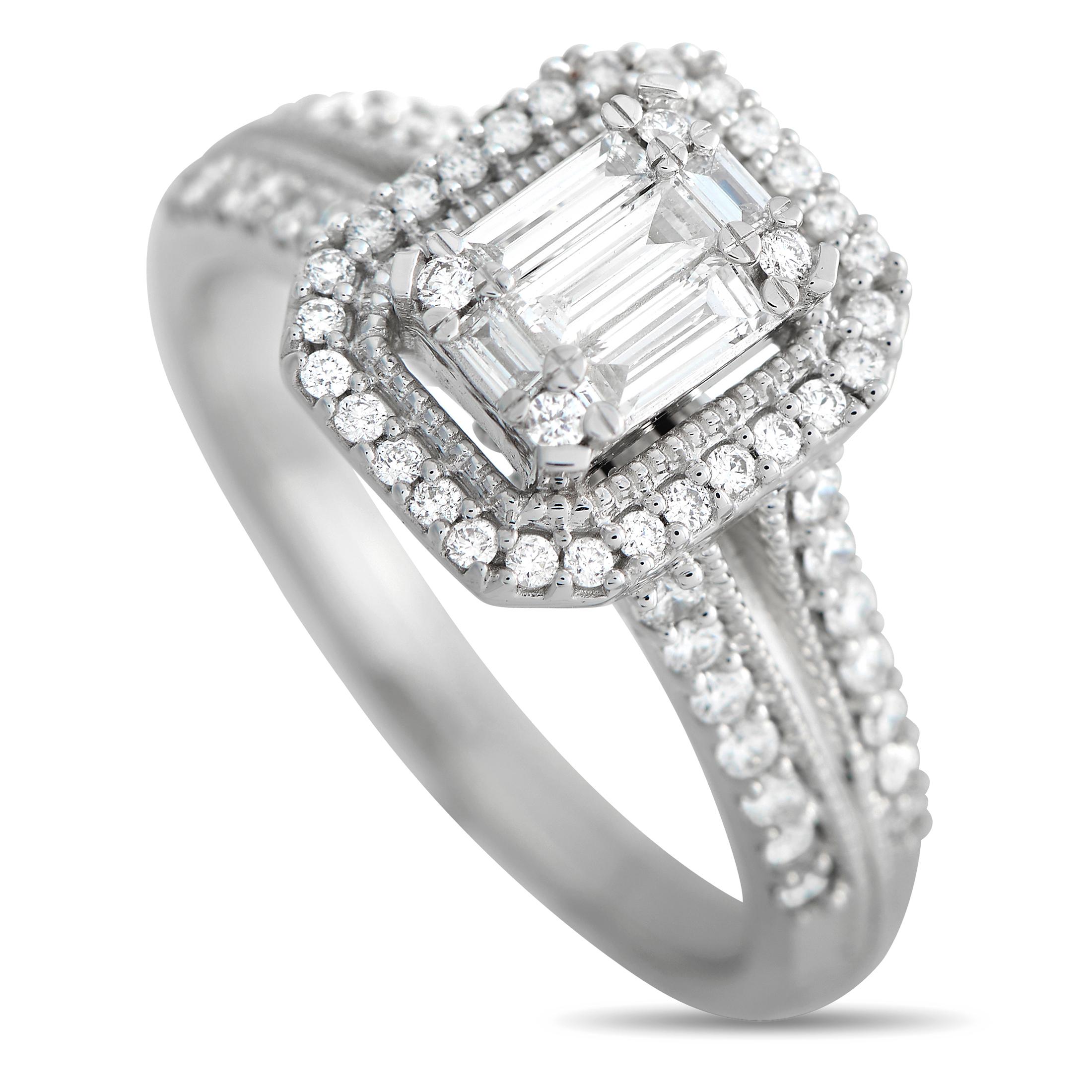 LB Exclusive 14k White Gold 0.60 Carat Diamond Ring In New Condition In Southampton, PA