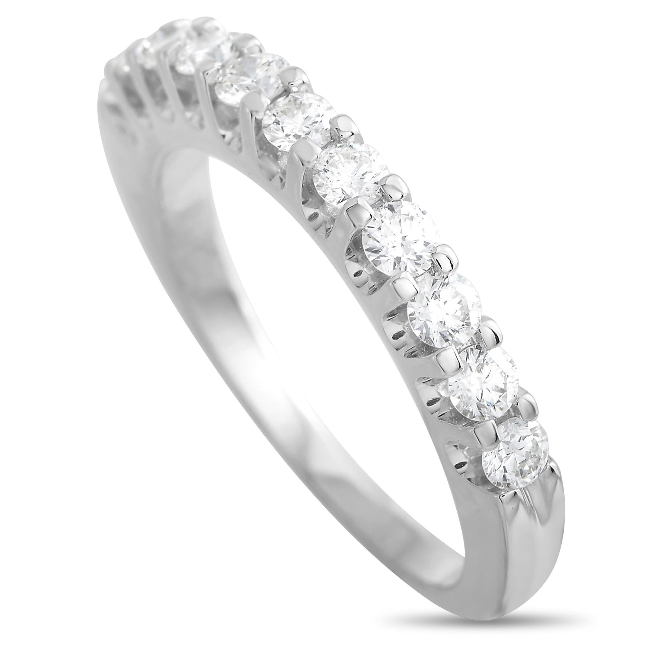 Women's LB Exclusive 14K White Gold 0.68 Ct Diamond Eternity Band Ring