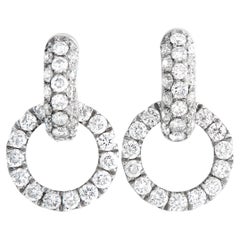 LB Exklusive Ohrringe, 14 Karat Weißgold 0,72 Karat Diamant