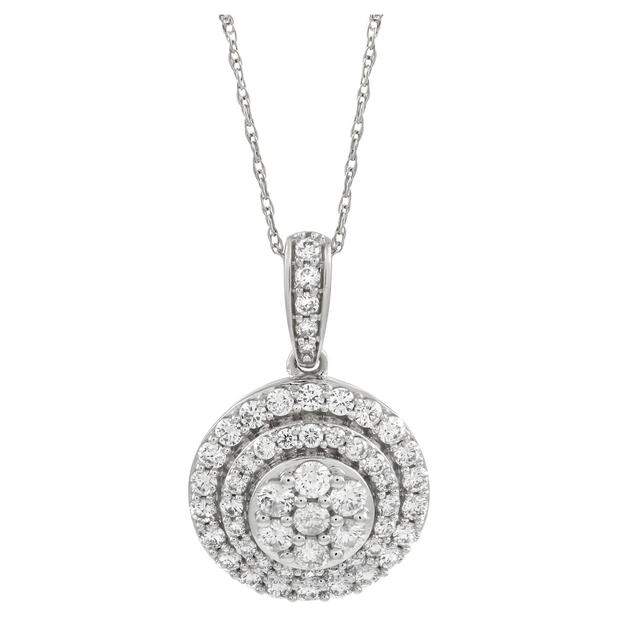 LB Exclusive 14K White Gold 0.12 ct Diamond and Rhodolite Garnet ...