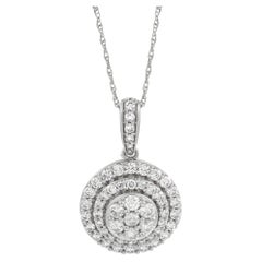 LB Exclusive 14K White Gold 0.75 Ct Diamond Pendant Necklace