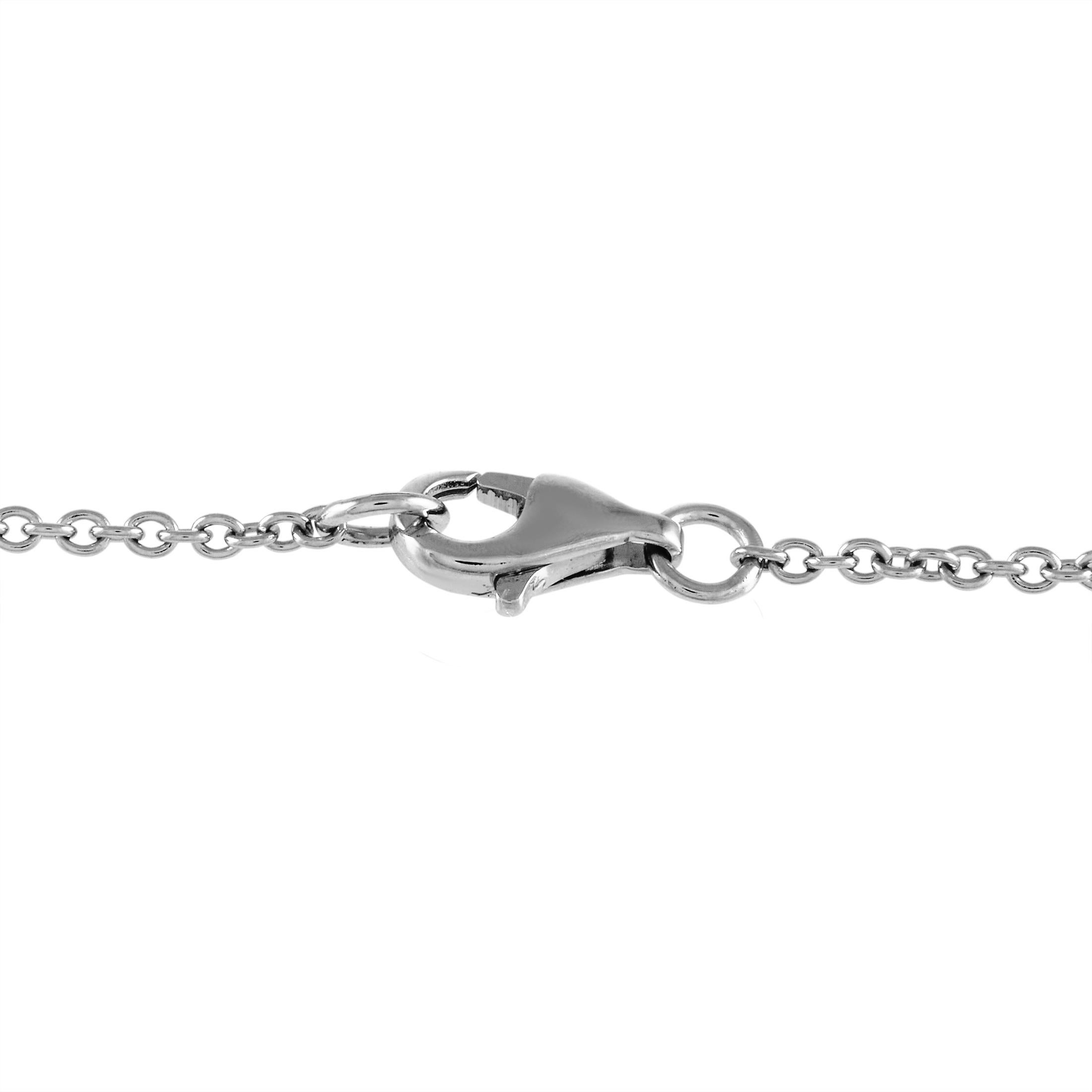LB Exclusive Collar mariposa de diamantes de 0,75 ct en oro blanco de 14 quilates Corte redondo en venta