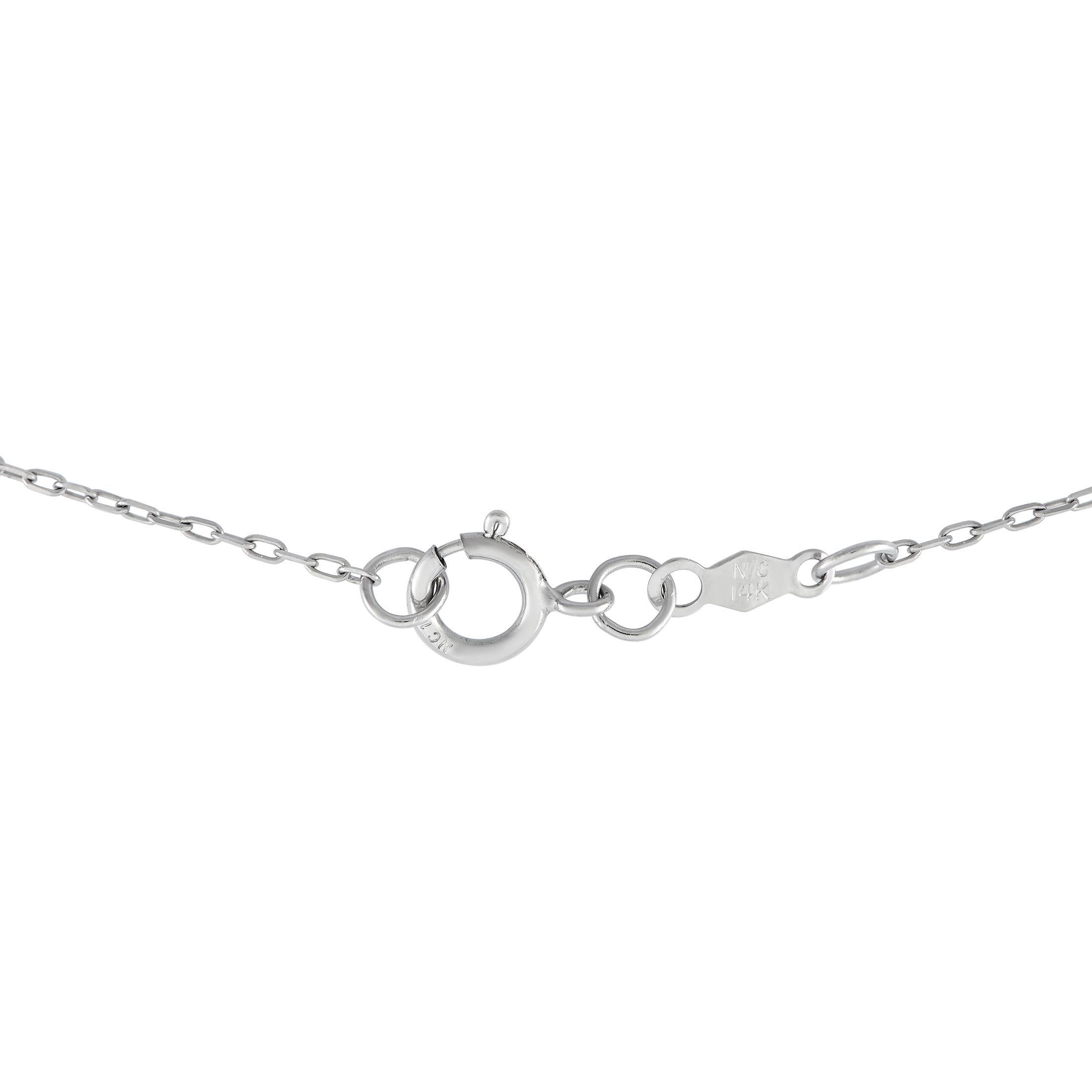 LB Exklusive 14K Weißgold-Halskette mit 0,75 Karat Diamanten (Rundschliff)