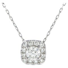 LB Exklusive 14K Weißgold-Halskette mit 0,75 Karat Diamanten