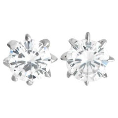 LB Exclusive 14K White Gold 0.90 Ct Diamond Stud Earrings