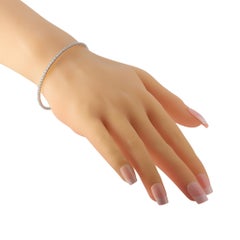 LB Exklusive 14K Weißgold 0,95 Karat Diamant-Tennis-Armreif