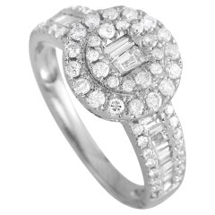 LB Exclusive Bague en or blanc 14 carats avec diamants de 1,00 carat