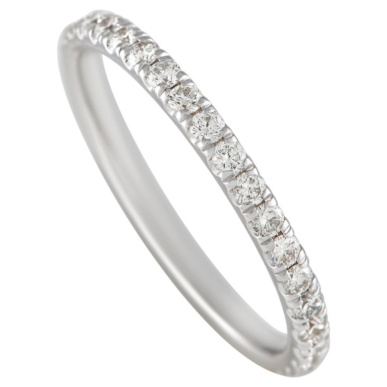 LB Exclusive 14k White Gold 1.0ct Diamond Eternity Band Ring For Sale ...