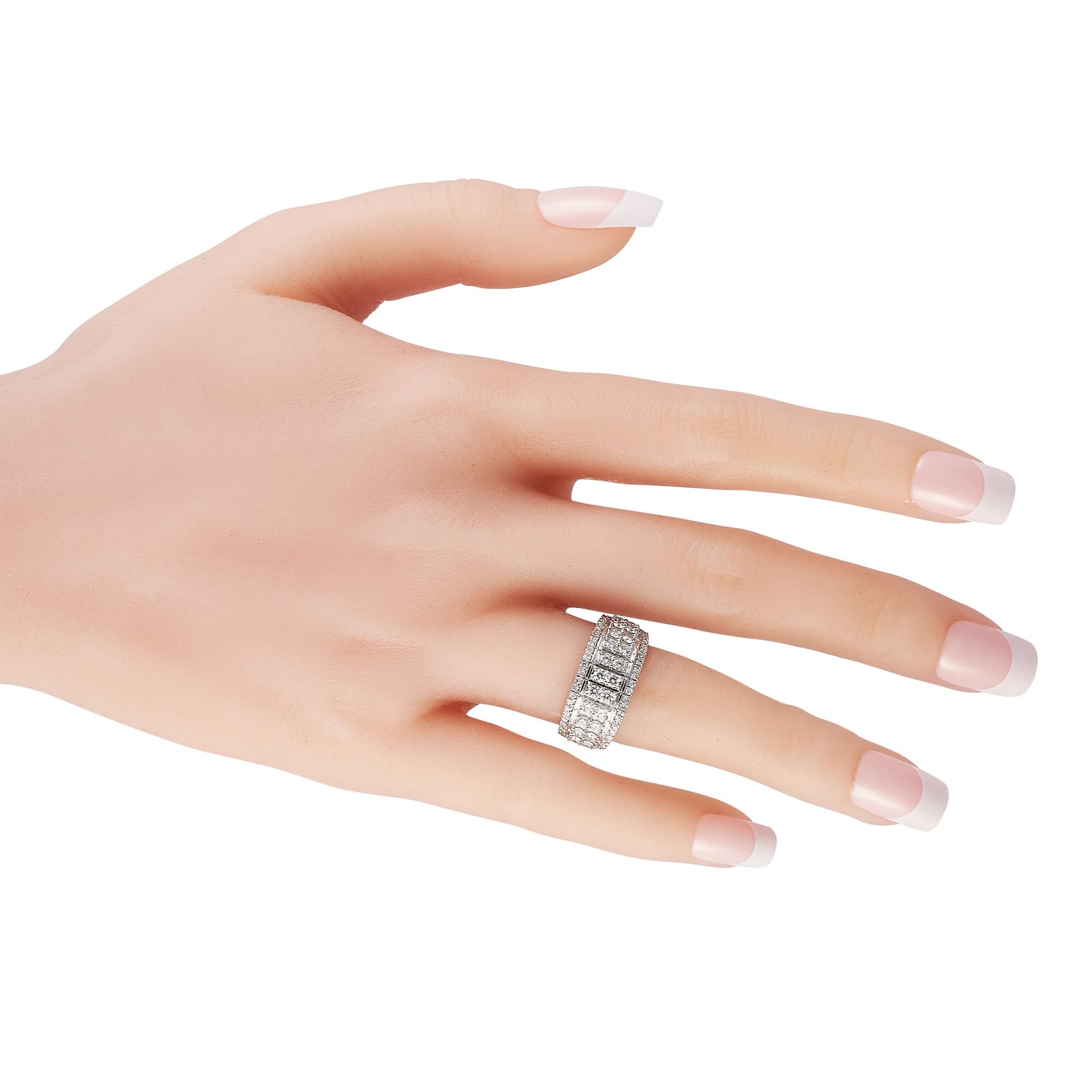 Round Cut LB Exclusive 14k White Gold 1.0 Carat Diamond Ring