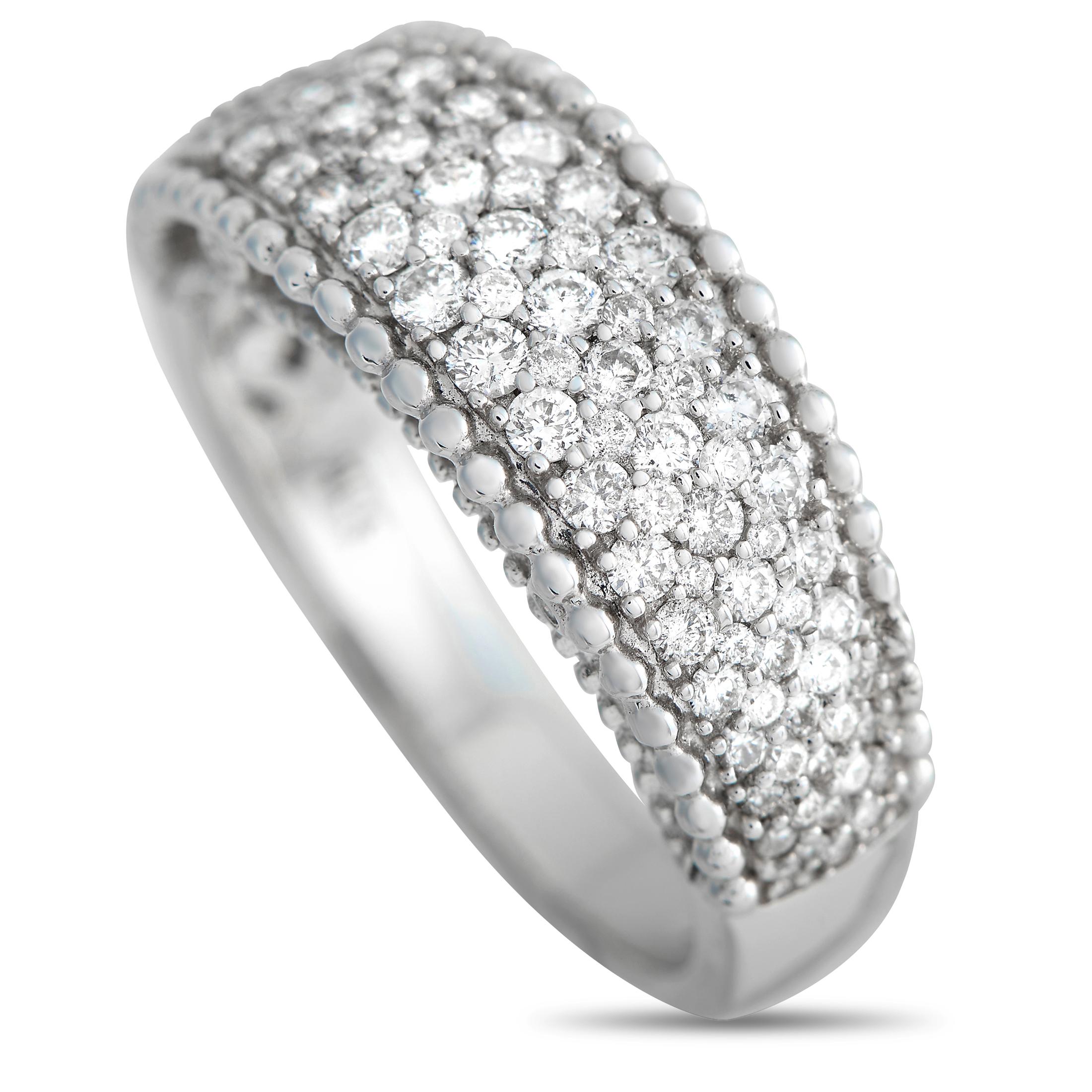 Anello con diamante da 1,0ct in oro bianco 14K, LB Exclusive In condizioni Nuovo in vendita a Southampton, PA