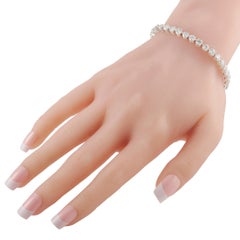 LB Exclusive 14k White Gold 11 Ct Diamond Tennis Bracelet