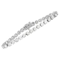 LB Exclusive 14k White Gold 11 Ct Diamond Tennis Bracelet